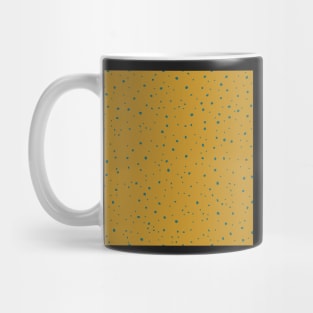 Dot to Dot Mustard and Teal Mug